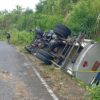 Truk Tangki Solar Terguling di JLS Tulungagung, Sopir Kabur dan Identitas Belum Diketahui